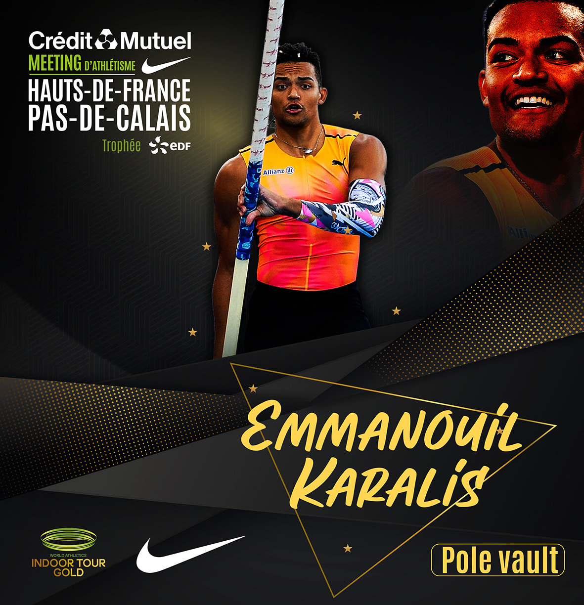 Le vice-champion du monde de la perche, Emmanouil KARALIS revient plus fort à Liévin