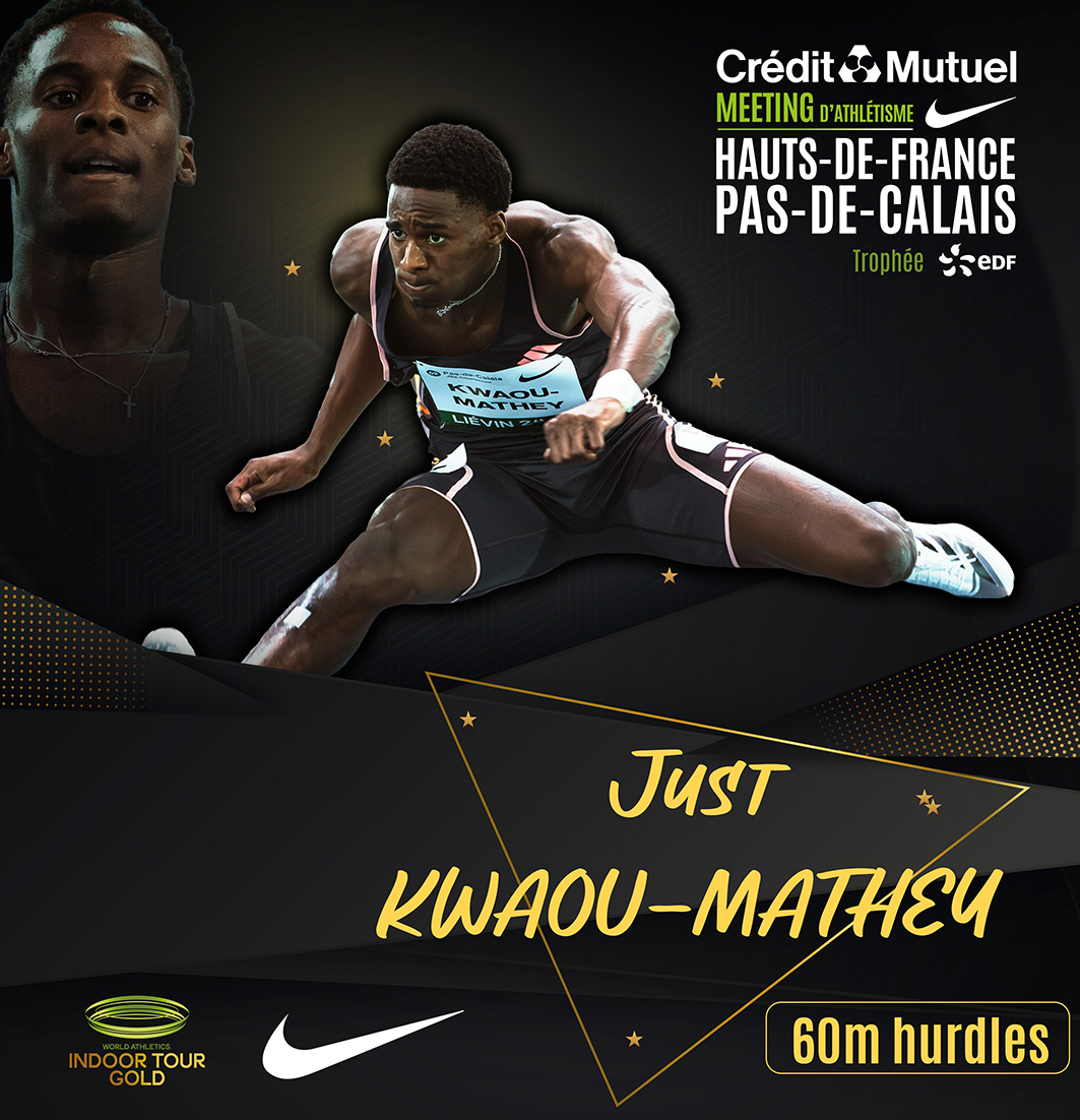 Le français Just KWAOU-MATHEY, de retour à Liévin pour un nouveau RP