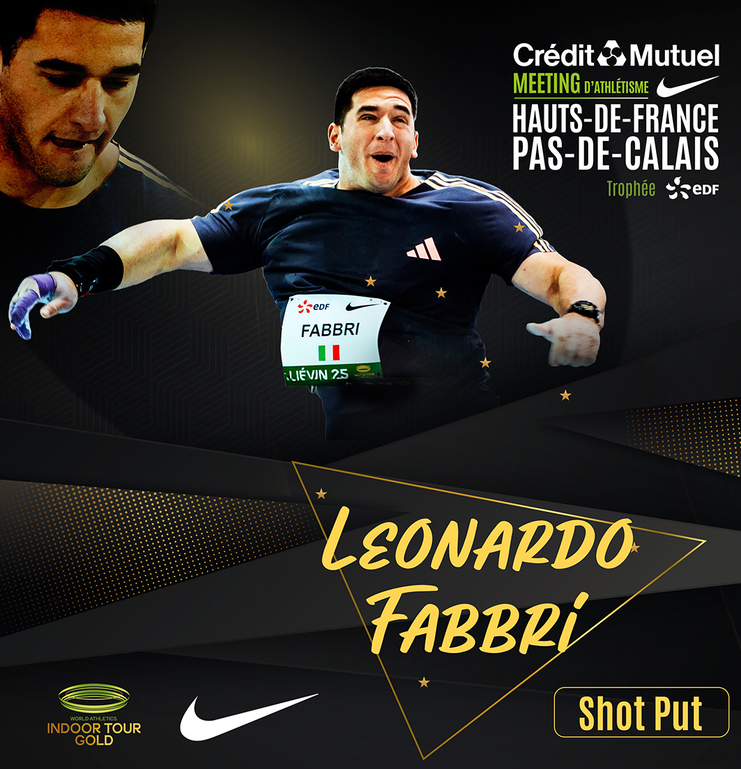 Le meilleur performer mondial 2025 du poids, Leonardo FABBRI, revient pour une 3ème victoire consécutive !