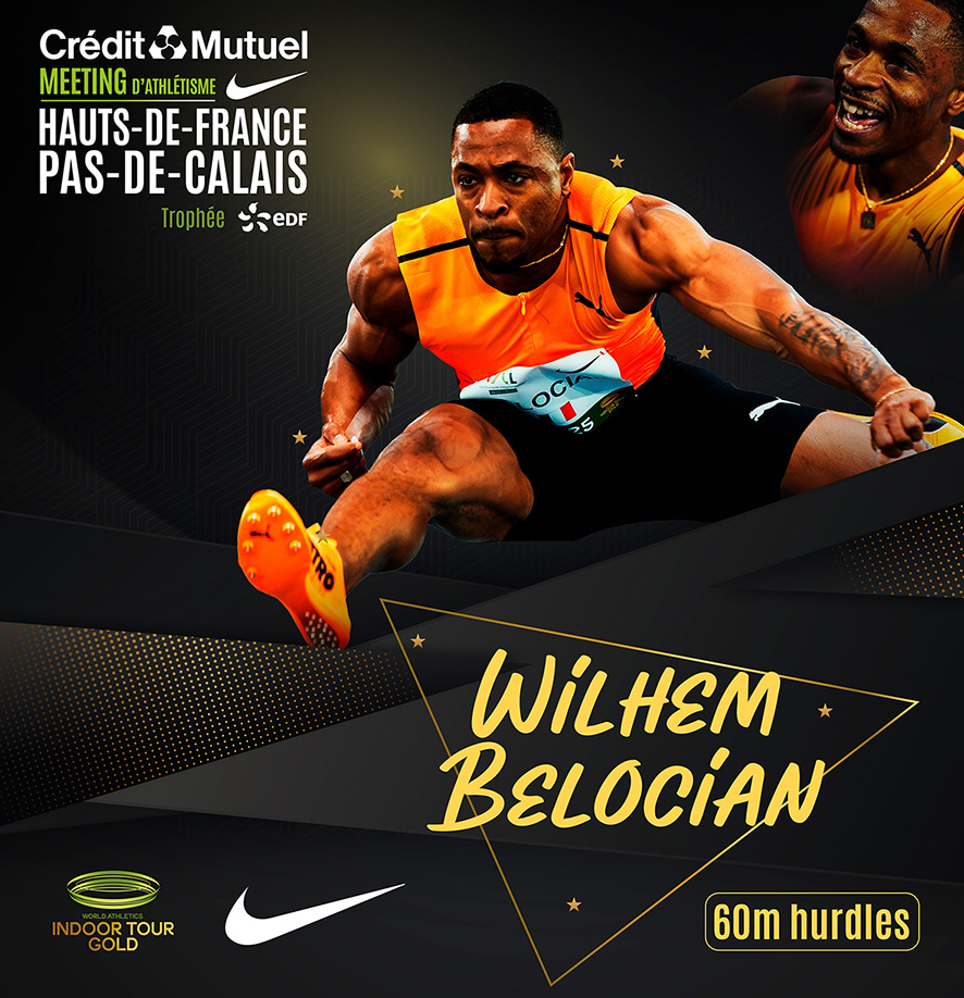 Le régional Wilhem BELOCIAN, reviendra à Liévin pour la 4è fois avec la ferme intention de l'emporter !